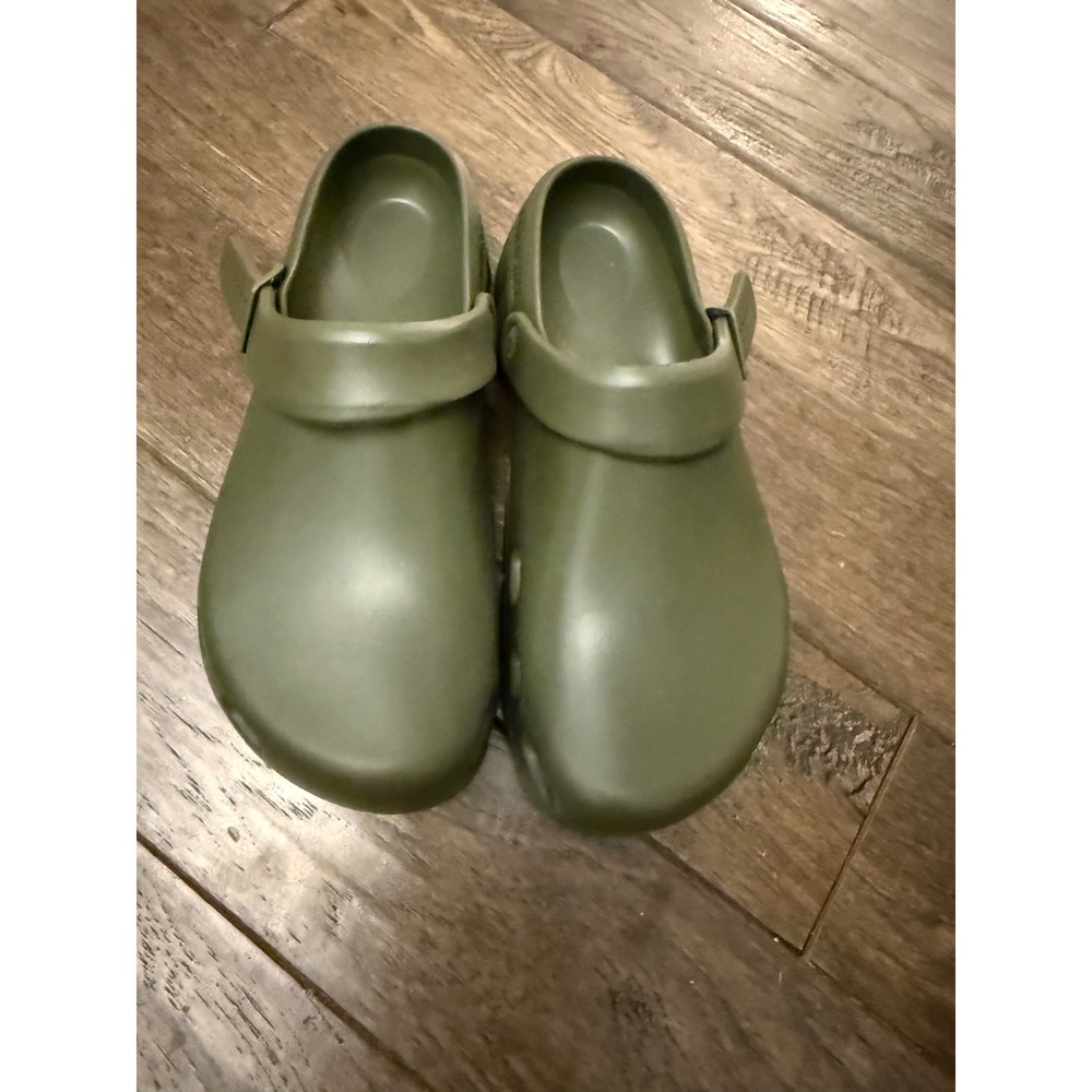 Birkenstock Birki Flow EVA Clogs Unisex 39 L8 M6 Khaki Green Waterproof Strap